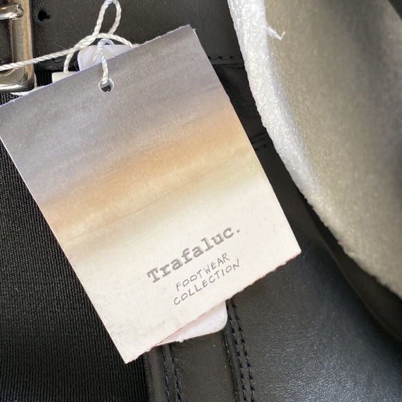 NWT Zara Trafaluc leather black moto quilted boot - Picture 10 of 10